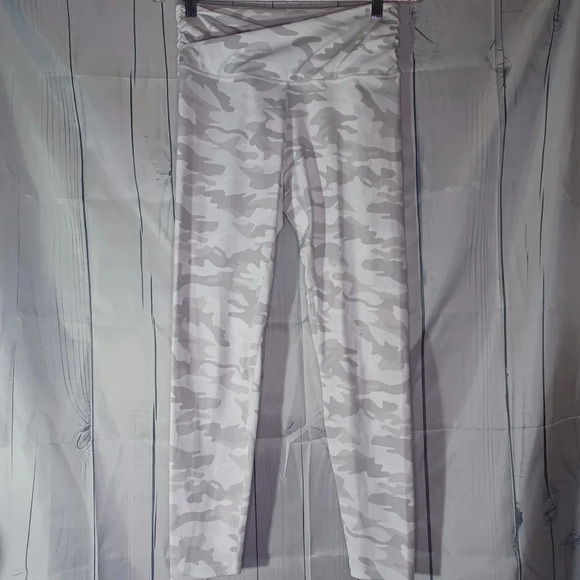 Ododos Pants - Ododos crosswaist athletic gray camo leggings